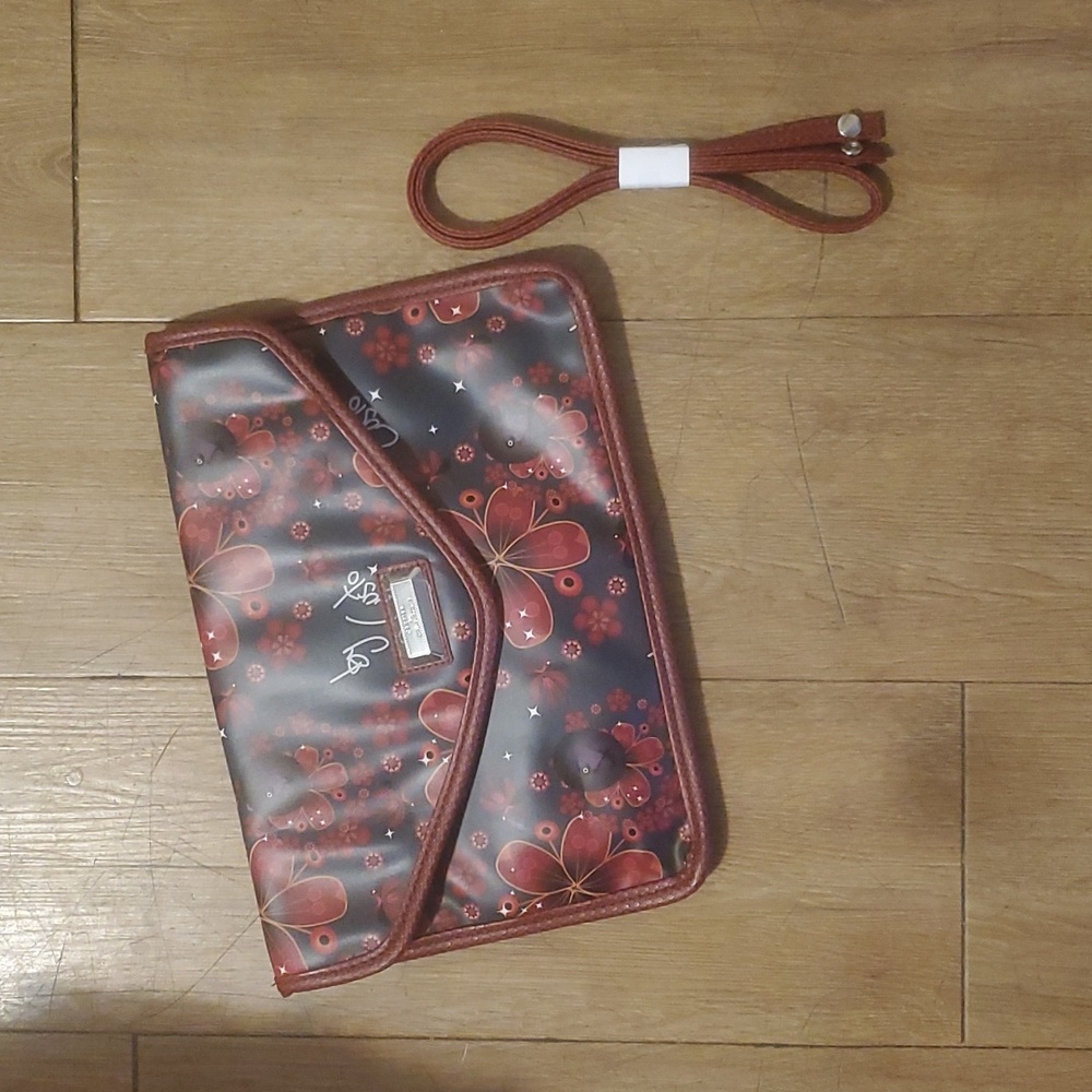 New Carpisa by Custo Italian Clutch with Snap Shoulder Strap.